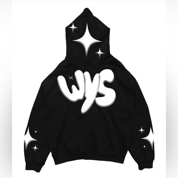 WYS Y2K Star Zip Hoodie new - Picture 2 of 4